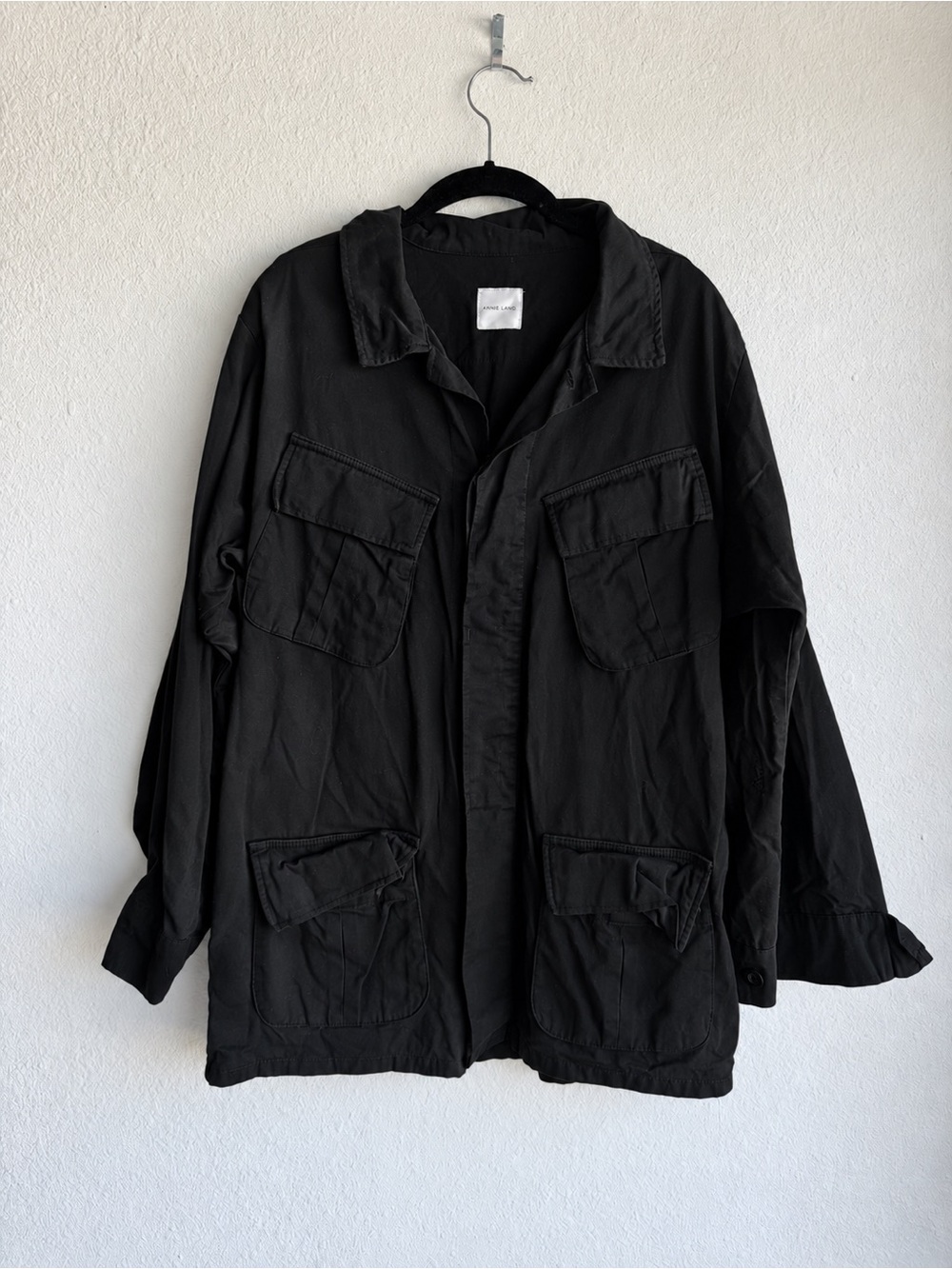 ANINE BING Army Jacket Black Utility Jacket size L